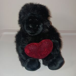 Russ Heart Throbs Black Gorilla Monkey 8" Plush Stuffed Animal